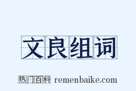文良组词是什么意思的图片